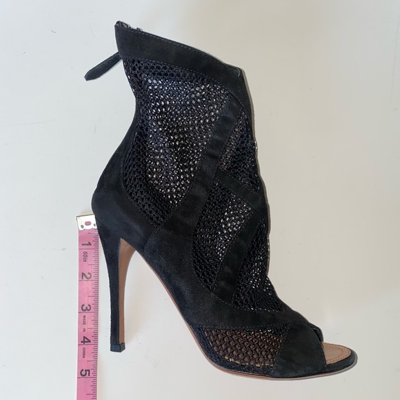 Alaia suede and mesh peep toe heels - Picture 10 of 10